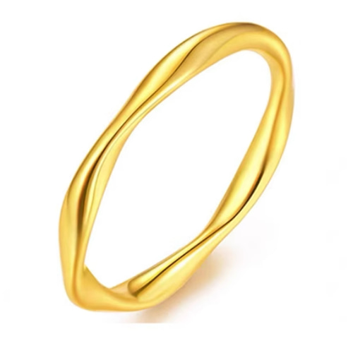 K24 純金 メビウスリング 3.31g指輪 リング 刻印あり ハンドメイド 24K24K純金メビウスの輪リングK24金ゴールド中空指輪 永遠の絆！結婚