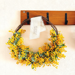 パールアカシア（ミモザ）のリース＊ Bタイプ リース Cure 通販