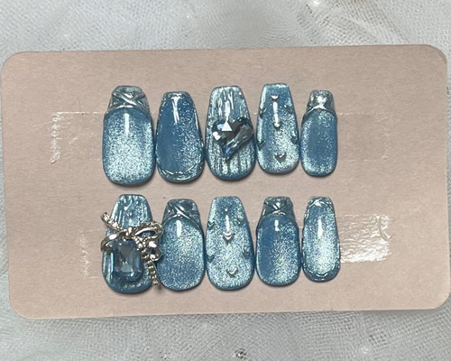 【オーダー】ネイルチップ　ハート　リボン　マグネット f75104c0dcaf8282708d539481a0be