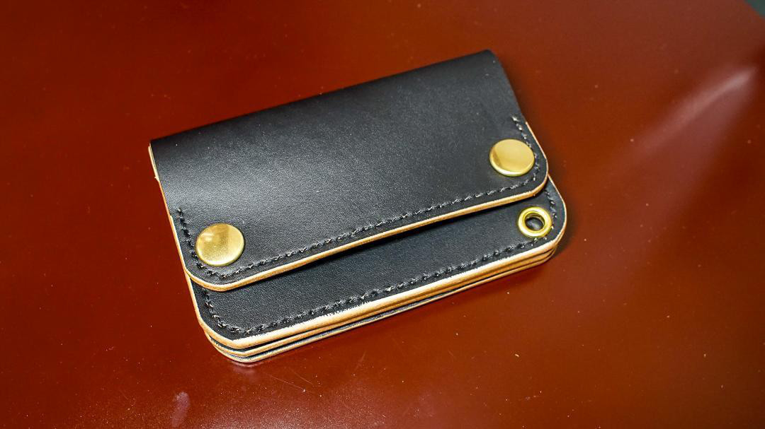 姫路レザー トラッカーウォレット 3層 トラッカー 茶芯　ミドルトラッカー