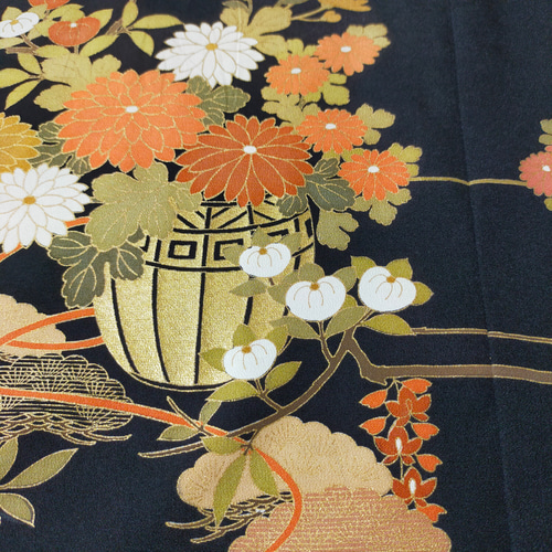 黒留袖アンサンブル*フレンチワンピース+ボレロ*紐ベルト＆リボン結び