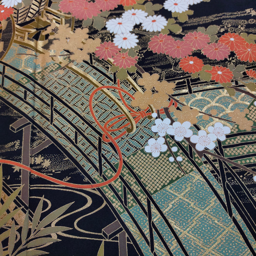 黒留袖アンサンブル*フレンチワンピース+ボレロ*紐ベルト＆リボン結び