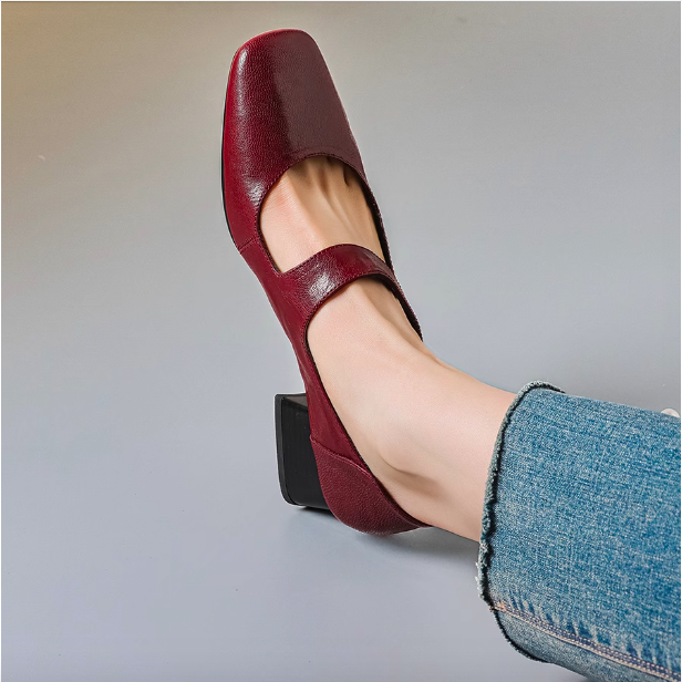 メリージェーンシューズ パンプス レザー ローヒールシューズ レディース きれいめ 入学式 発表会 クリスマスプレゼント