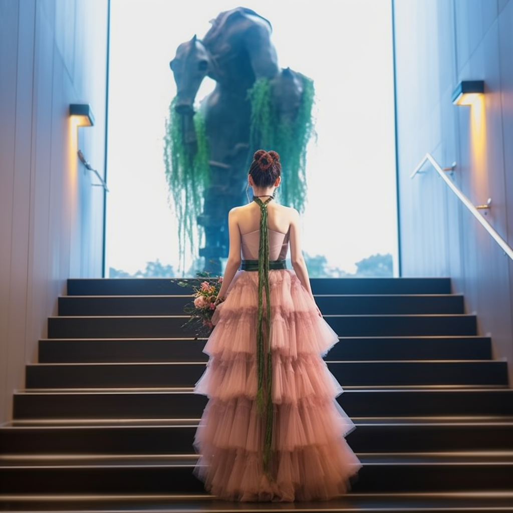 ピンクカラードレス ロング丈　チュールドレス　ふわふわ　パーティー　もこもこ　結婚式　前撮り　二次会　結婚式 披露宴
