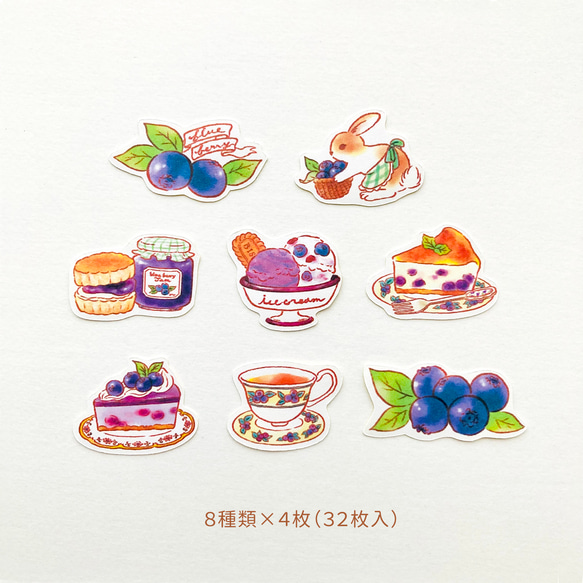 Blueberryフレークシール｜ブルーベリー【32枚入】 2枚目の画像