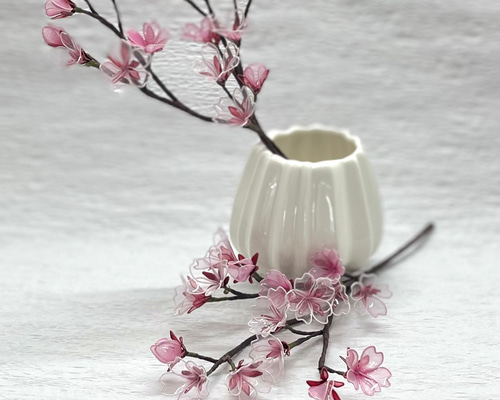 うさうさ様専用アメリカンフラワー 花瓶付き桜