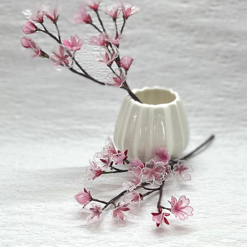 枝もの 桜 日本の美 【S】アメリカンフラワー／ディップアート アート