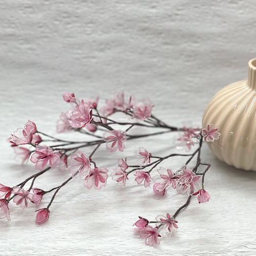 枝もの 桜 日本の美 【S】アメリカンフラワー／ディップアート アート