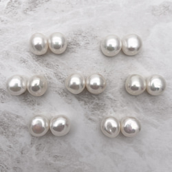 ごろっと大きなバロックパールのピアス/イヤリング 大粒 11mm 12mm 真珠 スタッド チタン SV925 3枚目の画像