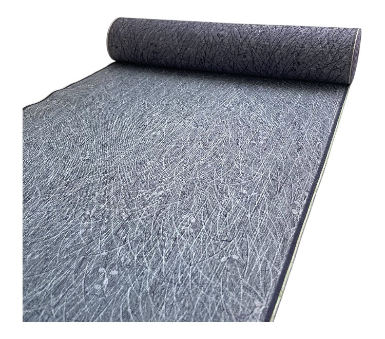 処分価格！ウール・ポリエステル混　着物地　夏物　反物　青