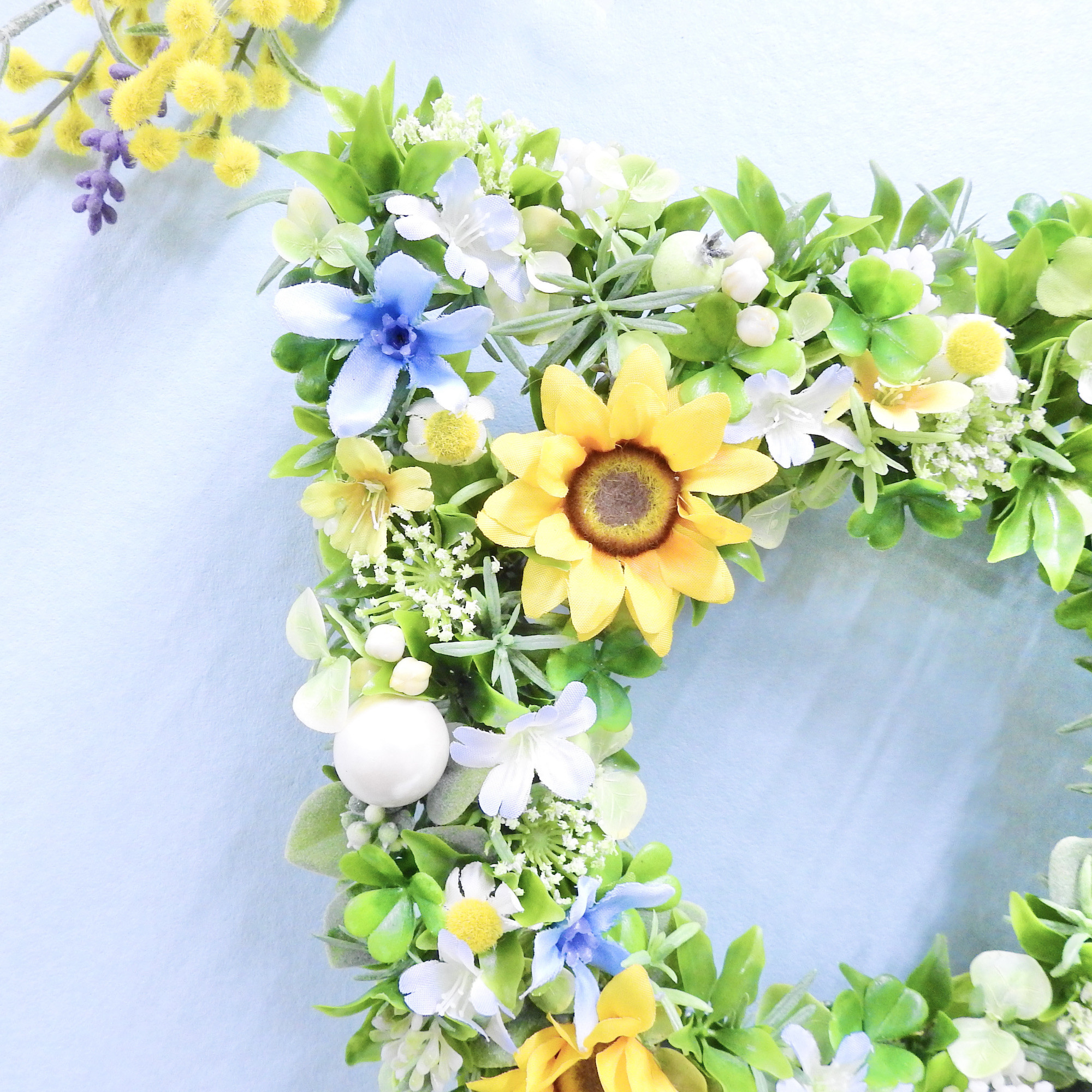 ＊ネコリース ニャンコリース(ひまわり)＊抗ウイルス光触媒加工付き