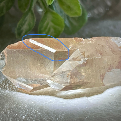 希少セルフヒールド タンジェリンクォーツ 蜜柑水晶 天然石 水晶 鉱物