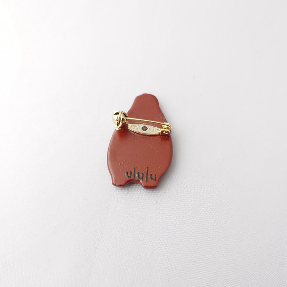 花うらない 王様ペンギンひな 漆ブローチ 4枚目の画像