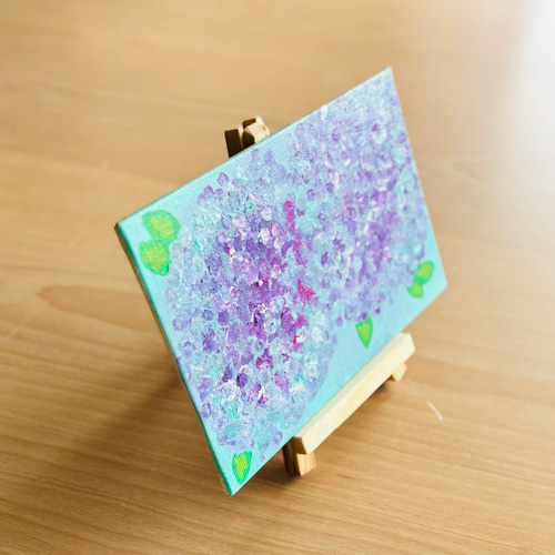 アクリル画　空想遊花＊クールシルバーa S0キャンバス　小さなインテリアアート アクリル画 空想遊花＊クールシルバーa S0キャンバス 小さな