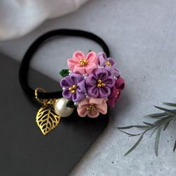 新作 桜の花束 ヘアゴム アクセサリー】桜ヘアゴム（小さめ）/ by.トモコ | Lapi (kimie.)