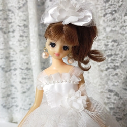 ジェニーちゃん服　ピュルテホワイトドレスペア ジェニーちゃん ウェディングドレス 中古 - メルカリ