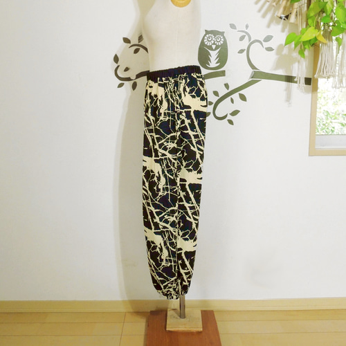 bighug コットンリネン プリントアラブパンツ bighug コットンリネン プリントアラブパンツ ロングパンツ holy