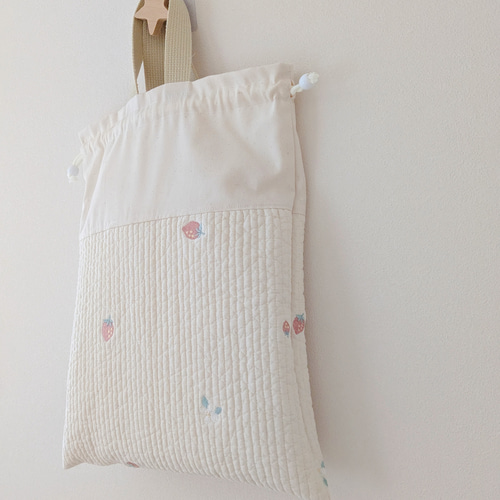 Clothes Bag 刺繍のヌビ お着替え袋 体操服入れ 体操着入れ 巾着