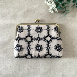 ミナペルホネン forest tile ハンドメイド 長財布 ミナペルホネン ハンドメイド がま口 お財布ショルダー両面