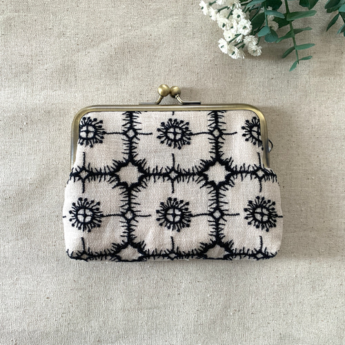 ミナペルホネン ハンドメイド がま口 コインケース ポーチ ミナ