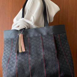 受注生産】倉敷畳縁シンプルリボンショルダーバッグ(ラベンダー