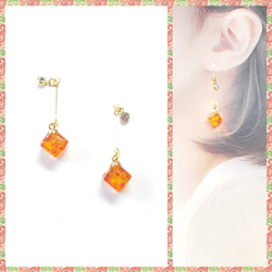 No.1512-D　樹脂ポストピアス⭐ちっちゃなハート型(グリーン) No.1512-D 樹脂ポストピアス⭐ちっちゃなハート型(グリーン