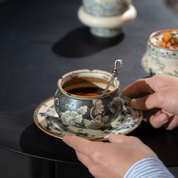 詩瓷集 ロマンチックバタフライシリーズ 青花+釉上彩手描き