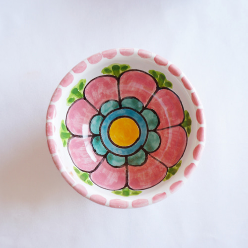 小鉢 7cm 花 マヨリカ焼き イタリア陶器 COP042 薬味皿・豆皿
