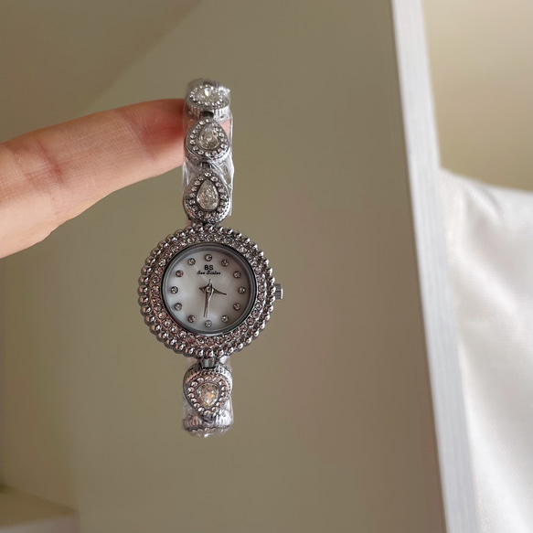 円形 せきえい 色付きの石 レディース腕時計 チェーンベルト 腕時計