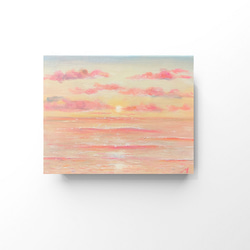 油絵 原画 オリジナル 「海とお花畑」送料無料 絵画 Masako's