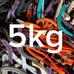 靴下ハギレ（輪っか） 約15kg （糸くず処理済み） 【C5】 はぎれ エコ