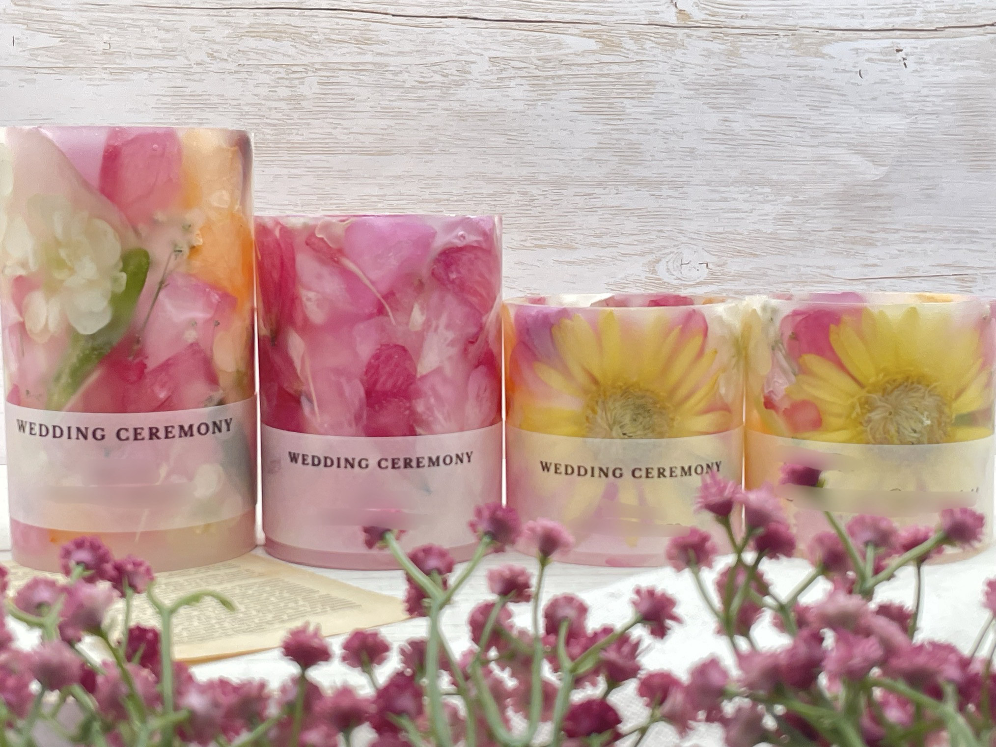 【受注制作2個〜】思い出のお花を形に残すメモリアルランタンセット⭐︎