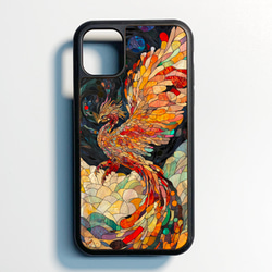 iPhone 17/16 鳳凰圖案珍珠母貝手機殼，天然貝殼材質，可個性化定制，防震保護套，兼容所有型號，型號 065 第5張的照片