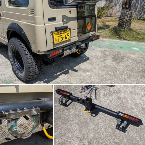 太*陽様 SUZUKIジムニー　ja11リアバンパー　テールランプ付き　自作品 ジムニー用 リアバンパー テールランプ付きセットJA11SJ30JA71