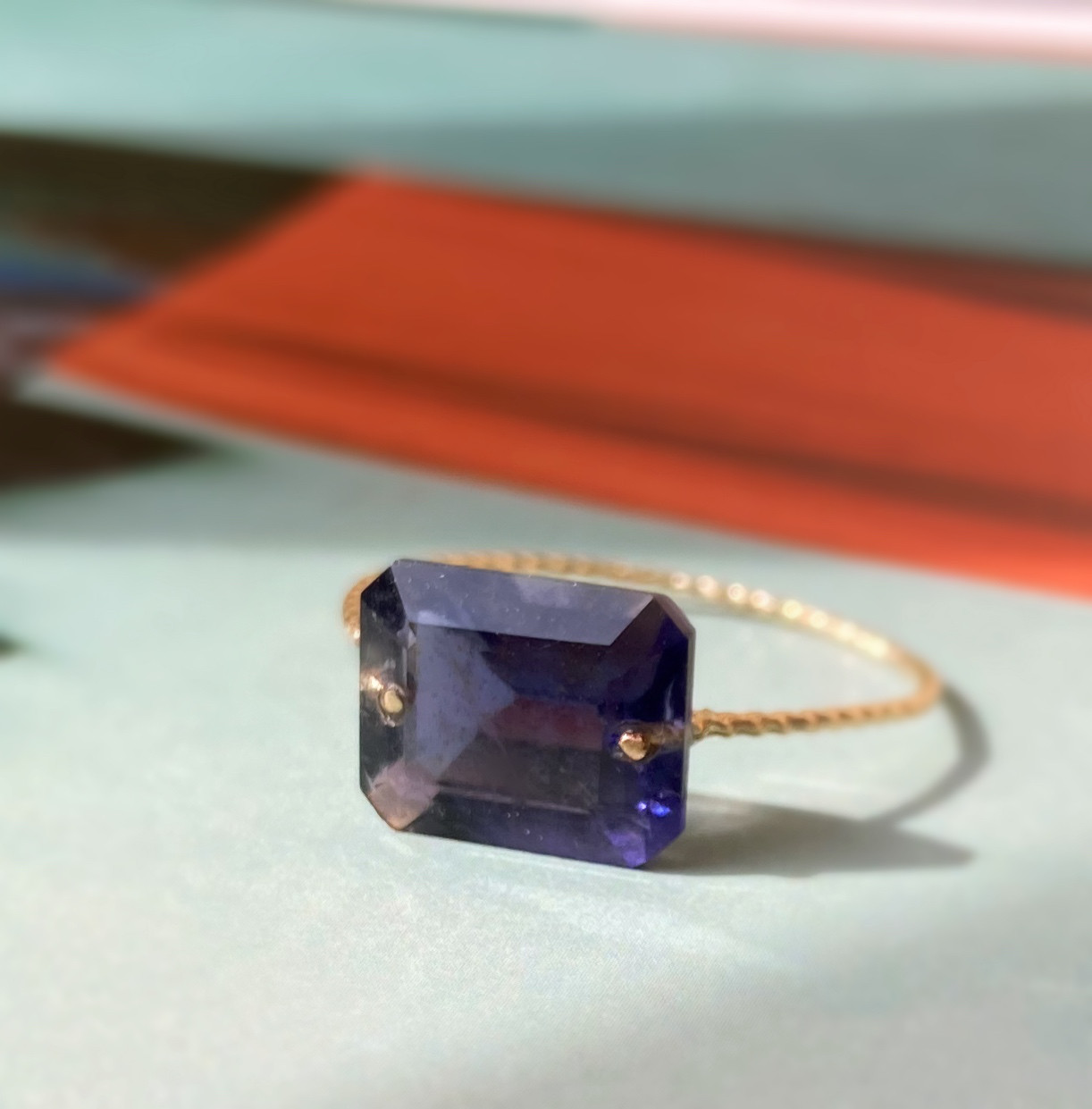 Prana candy gem ✴︎アイオライト✴︎宝石リング　k14gf