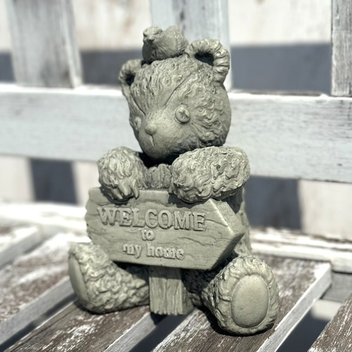 クマ　テディベア　彫像　オブジェ　置物　インテリア　工芸品　美術品　A1288 クマ テディベア 彫像 オブジェ 置物 インテリア 工芸品 美術品