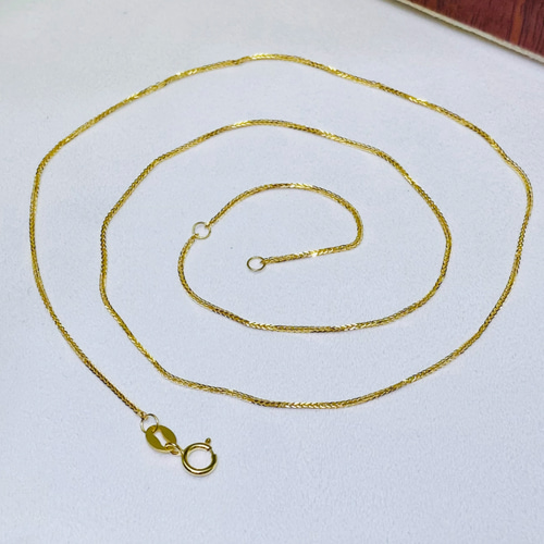 K1818ネックレスチェーンau750スピガチェーン18金 18K K18チェーン