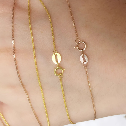 18K18ネックレスチェーンau750スピガチェーン18金 18K K18