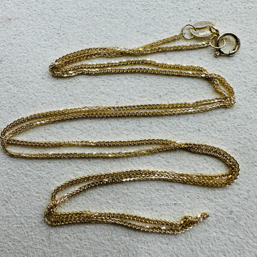 K1818ネックレスチェーンau750スピガチェーン18金 18K K18チェーン
