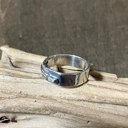 フェザー シルバー リング 指輪 17号 # インディアンジュエリー