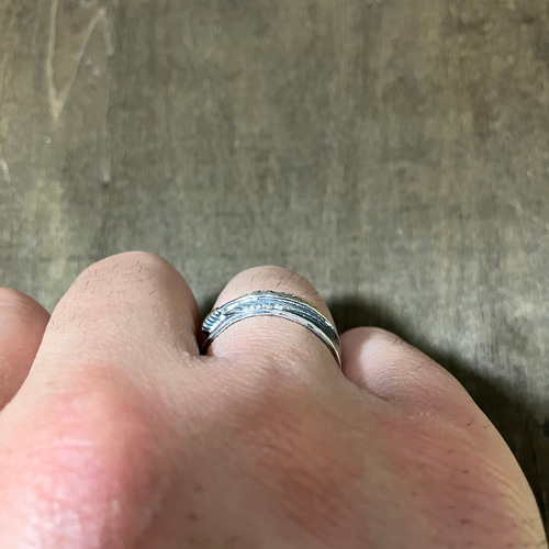 フェザー シルバー リング 指輪 17号 # インディアンジュエリー