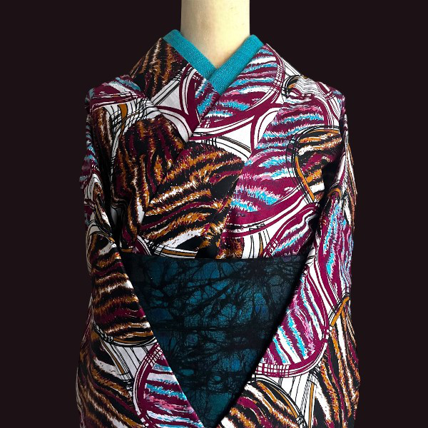 送料無料！African KIMONO アフリカ着物