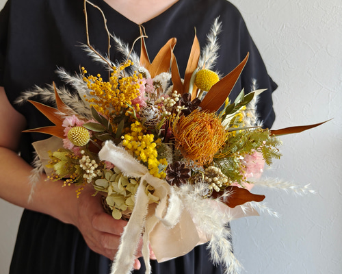 コットンフラワー ドライフラワー アンティーク風 匿名発送 裂き布の