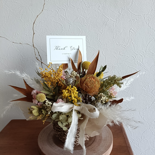 ドライフラワー★アンティークアートアレンジメント★紫陽花　クリスマスローズ 06ef970fc05449009e2125c9e74fc5