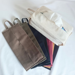 ハンドメイド ボックスサイズティッシュ 携帯ケース ⌘ 北欧・ブルー