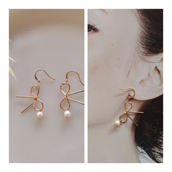 高品質！大粒淡水ドロップパールのピアス/イヤリング 14kgf 卒業式