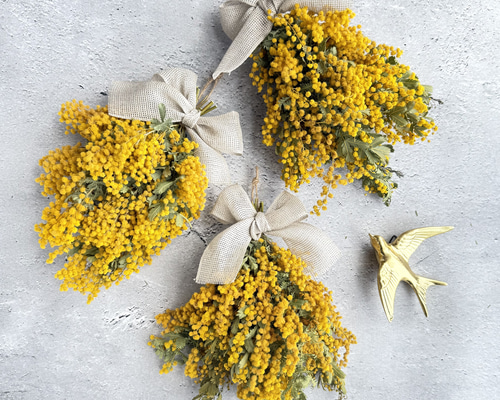 ミモザのドライフラワーミニスワッグ ドライフラワー pluieflower 通販