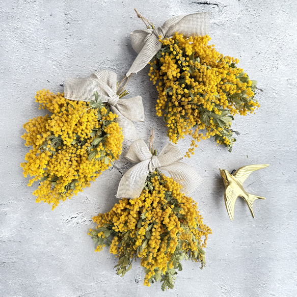 ミモザのドライフラワーミニスワッグ ドライフラワー pluieflower 通販