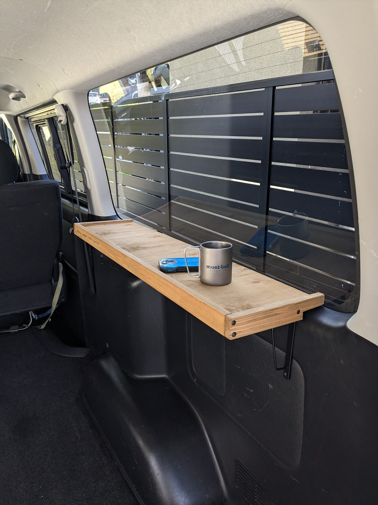 ポン付け！　リヤサイドテーブル　ワイド　ハイエース 200系 スーパーGL用　車中泊　トランポ　バンライフ
