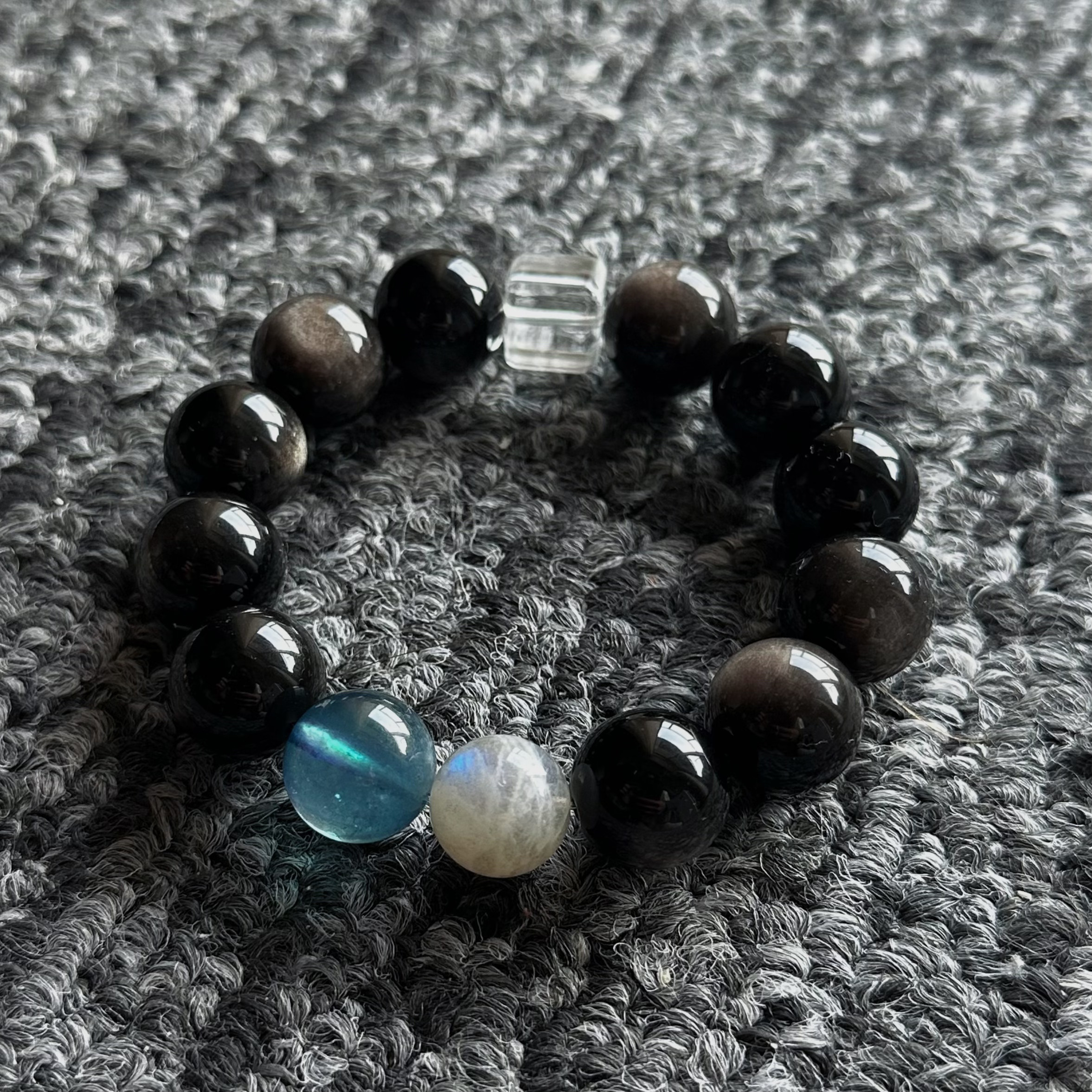 宙のまもり✦ 銀曜石 高品質アクアマリン